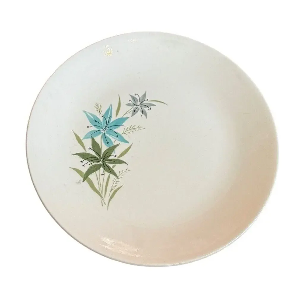 Tiger Lily Floral Bread Butter Plates (3) ~ 7.5” VTG Sabin China (unmarked) READ